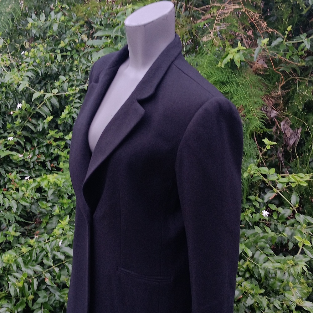 NORTON Mc NORTON PETITES LADIES PURE WOOLMARK  VINTAGE BLACK LUXURY BLAZER - Picture 14 of 17